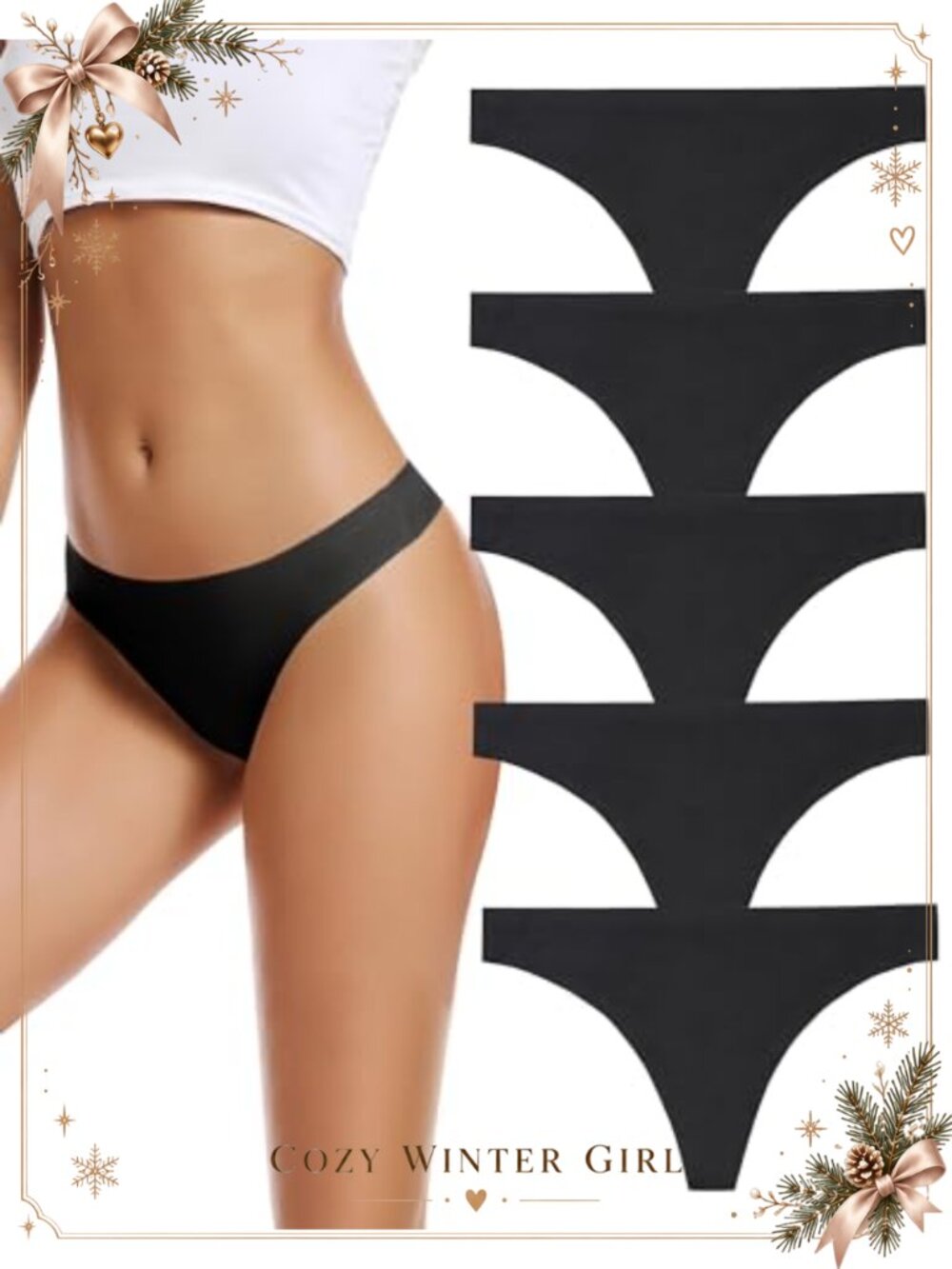 Seamless No-Show Thong Underwear Breathable Micro-Mesh Panties